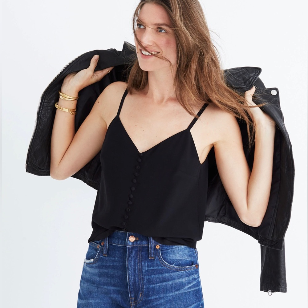 Silk Button-Down Cami